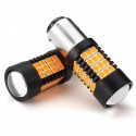 Pair 447LM 4.4W Amber LED Car Reversing Backup lights Turn Bulb Lamp 3157 7443 1156 1157 2835