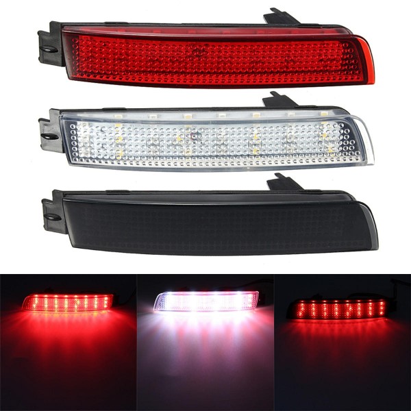 Pair LED Brake Tail Light Rear Bumper Reflector Lamp For Nissan Juke Murano Infiniti FX35 FX37