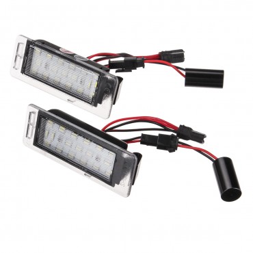 Pair LED License Number Plate Lights White For Opel Vauxhall Insignia Sports Tourer Mokka