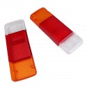 Pair Rear Tail Light Brake Lamp Lens Cover White+Red+Amber For Toyota Hilux Landcruiser Ute