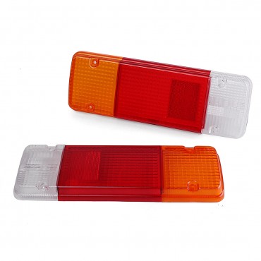 Pair Rear Tail Light Brake Lamp Lens Cover White+Red+Amber For Toyota Hilux Landcruiser Ute