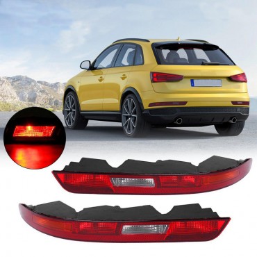 Rear Right/Left Lower Bumper Tail Light Red Lens for AUDI Q3 2016-2018