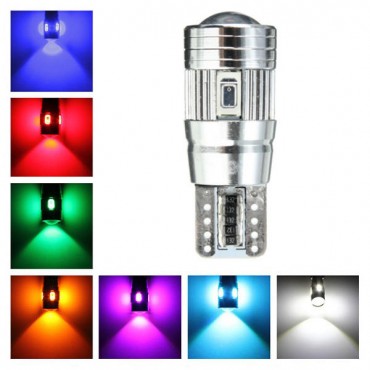 T10 Car Bulbs LED Canbus 5630SMD Lens Xenon W5W Side Light Bulb