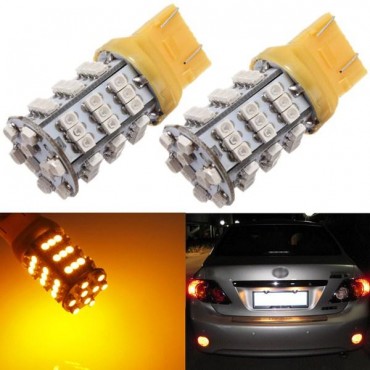 T20 3528 SMD 54 LED Amber Yellow Turn Signal Blinker Light Bulb