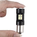 TXVSO8 1156 BA15S P21W 21SMD Car LED Light Bulb 5W Super Bright 6000K White Reverse Turn Signal Lamp 2Pcs