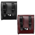 1 Pcs Black/Brown PU Leather Motorcycle Bicycle Tool Bag Luggage Saddlebags