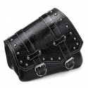 2 PCS Side Metal Adjusting Buckle Motorcycle Left Right Leather Saddlebag Tool Bag Fuel Oil Bottle Holder Hasp Type