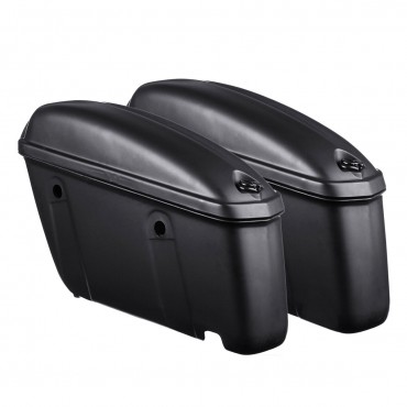 22L Pair Universal Motorcycle Hard Trunk Saddlebags Saddle Bags Side Box Rear