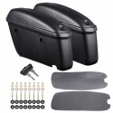 22L Pair Universal Motorcycle Hard Trunk Saddlebags Saddle Bags Side Box Rear