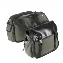 26L Motorcycle Canvas Saddlebags Bike Luggage Bag Travel Riding Army Green
