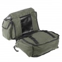 26L Motorcycle Canvas Saddlebags Bike Luggage Bag Travel Riding Army Green