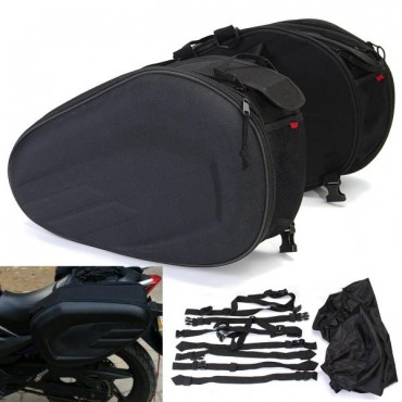 36-58L Motorcycle Motor Bike Saddlebags Soft Saddle Bag Side Seat Luggage