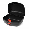 52L Secure Latch Black Motorcycle Scooter Topbox Rear Storage Luggage Top Box