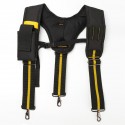 Adjustable Heavy Duty Work Tool Bag Belt Suspender With Mobile Phone Pouch 3 Loops