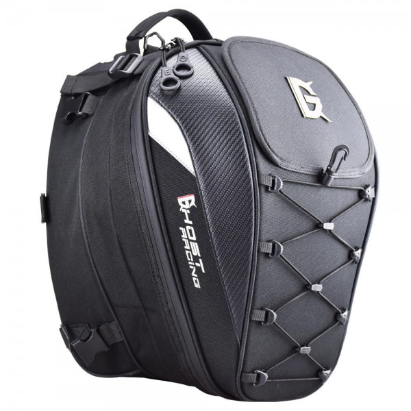 10inch Motorcycle Racing Helmet Backpack Tail Bags Reflective Cycling Luggage Big Capacity Saddlebags