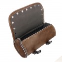 Leather Motorcycle Front Fork Tool bag For Harley/Softail/Sportster/Dyna Brown