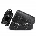 Left / Right Motorcycle Side Saddlebag Luggage PU Leather Waterproof With Saddle Bag Fuel Oil Bottle Holder Pouch Universal