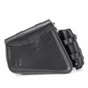 Left/Right Side Universal Motorcycle Saddlebags PU Leather Waterproof Black