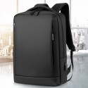 Men Large Capacity Backpack USB Charging Laptop Bag Oxford Cloth Pure Color