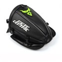 Waterproof Motorcycle Leather+Carbon fibre Reflective Tail Bag Travel Tank Bag Saddlebags