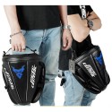 Waterproof Motorcycle Leather+Carbon fibre Reflective Tail Bag Travel Tank Bag Saddlebags