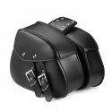 Motorcycle Bike Racing PU Leather Saddlebags Side Storage Tool Bag For Harley