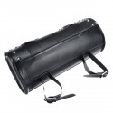 Motorcycle Front Fork Tool Bag Saddlebags Cruiser PU Leather Universal Black