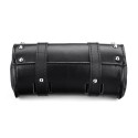 Motorcycle Front Fork Tool Saddlebags Pouch Luggage Black Leather For Harley