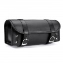 Motorcycle Front PU Leather Fork Tool Bag Saddlebag Pouch Luggage Universal