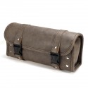 Motorcycle Front Rear Handlebar Fork Tool Bag Saddlebag Storage Luggage Matte Brown For Harley 31*13*13cm