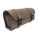 Motorcycle Front Rear Handlebar Fork Tool Bag Saddlebag Storage Luggage Matte Brown For Harley 31*13*13cm