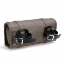 Motorcycle Front Rear Handlebar Fork Tool Bag Saddlebag Storage Luggage Matte Brown For Harley 31*13*13cm