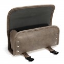 Motorcycle Front Rear Handlebar Fork Tool Bag Saddlebag Storage Luggage Matte Brown For Harley 31*13*13cm