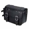 Motorcycle Leather Saddlebags Swingarm Single Sided Pannier Bag Black Universal