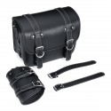 Motorcycle Leather Saddlebags Swingarm Single Sided Pannier Bag Black Universal