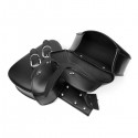 Motorcycle PU Leather Custom Saddlebags Waterproof Saddle Swing Arm Bag Left Right Black