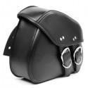 Motorcycle PU Leather Custom Saddlebags Waterproof Saddle Swing Arm Bag Left Right Black