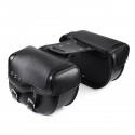 Motorcycle PU Leather Luggage Saddlebags Black For Sportster XL883 1200