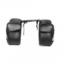 Motorcycle PU Leather Luggage Saddlebags Black For Sportster XL883 1200