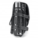 Motorcycle Saddle Bag Motorbike Black Leather Saddle Bag Pannier Waterproof