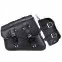 Motorcycle Saddle Bag PU Leather Waterproof Saddlebags Black Left/Right Side For Harley Davidson Universal