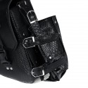 Motorcycle Saddlebag Tool Bag Luggage With Bottle Holder Left / Right Side Black