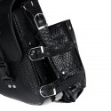 Motorcycle Saddlebag Tool Bag Luggage With Bottle Holder Left / Right Side Black