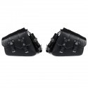 Motorcycle Saddlebag Tool Bag Luggage With Bottle Holder Left / Right Side Black