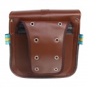 Motorcycle Saddlebags Bags Bike Side Storage Fork Tool Pouch Universal Brown