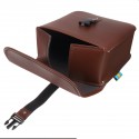 Motorcycle Saddlebags Bags Bike Side Storage Fork Tool Pouch Universal Brown