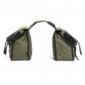 Motorcycle Saddlebags Canvas Side Back Pack Bike Multi-Purpose Luggage Bag Army Green