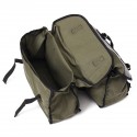 Motorcycle Saddlebags Canvas Side Back Pack Bike Multi-Purpose Luggage Bag Army Green