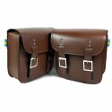 Motorcycle Saddlebags PU Leather Side Storage Pouch Universal