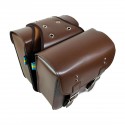 Motorcycle Saddlebags PU Leather Side Storage Pouch Universal